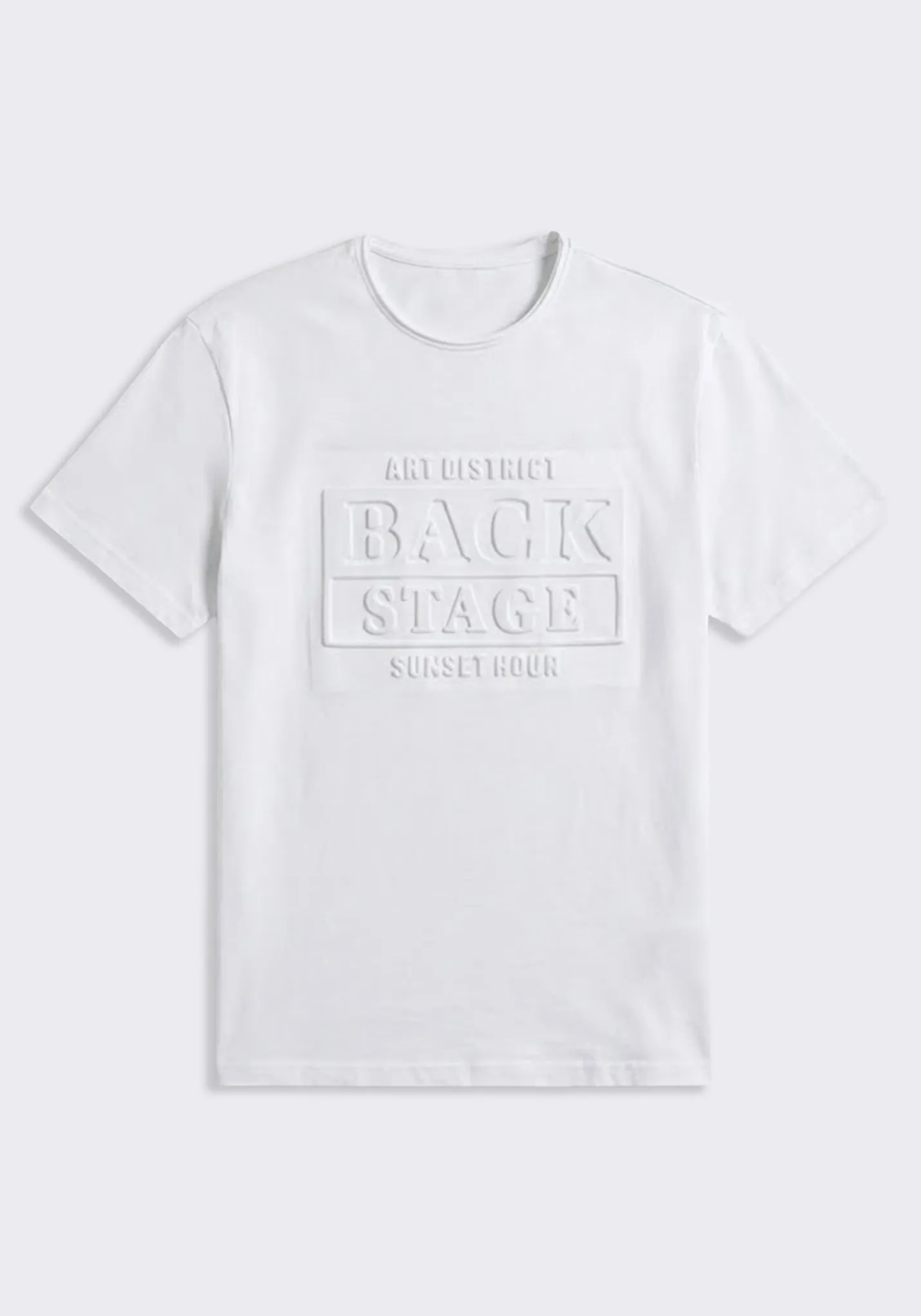 T-shirt con stampa a rilievo