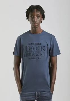 T-shirt con stampa a rilievo