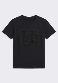 T-shirt con stampa a rilievo