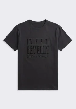 T-shirt con stampa a rilievo