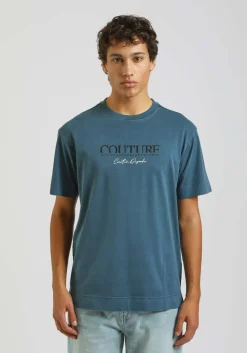 T-shirt effetto lavato con stampa