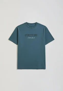 T-shirt effetto lavato con stampa