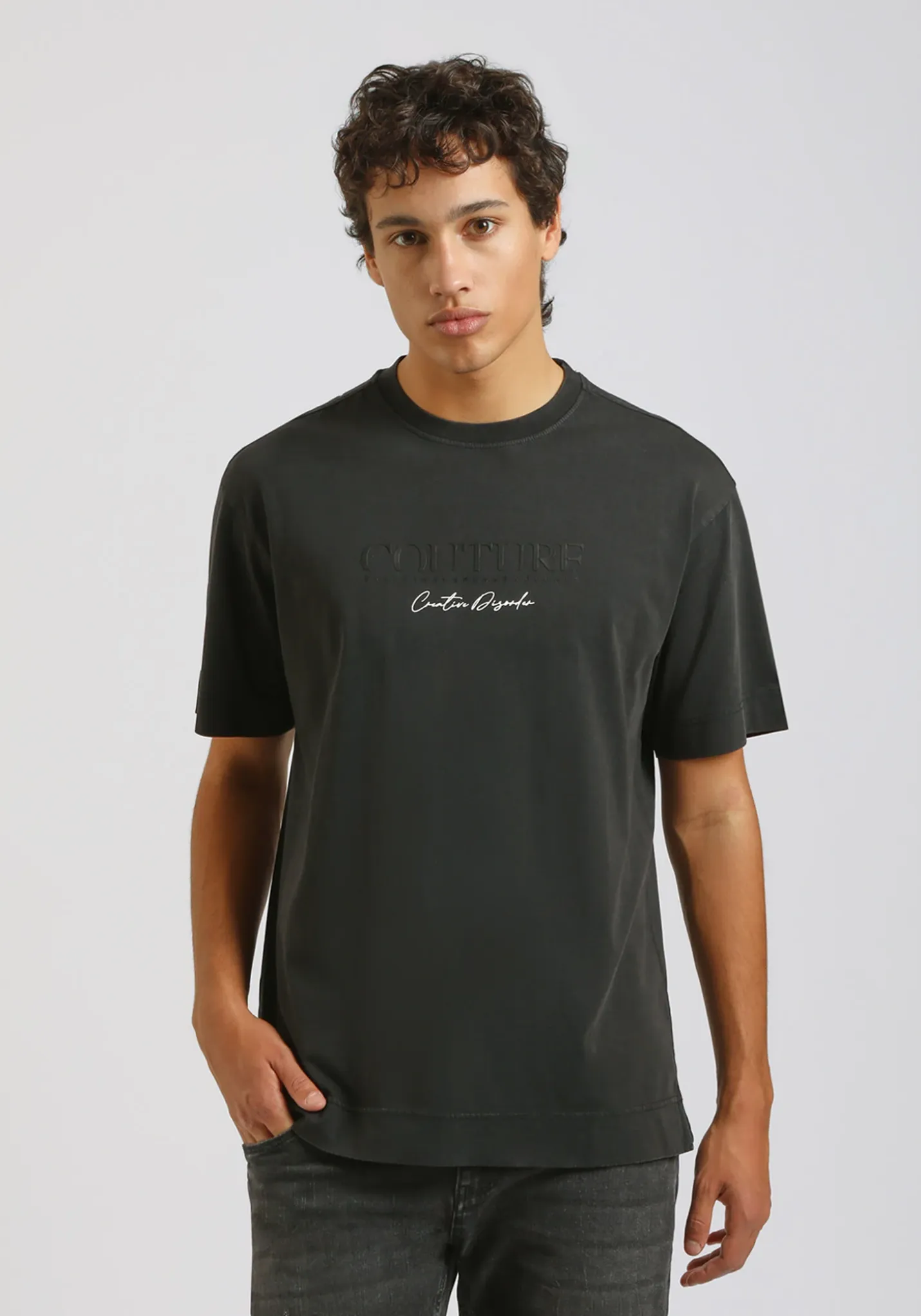 T-shirt effetto lavato con stampa