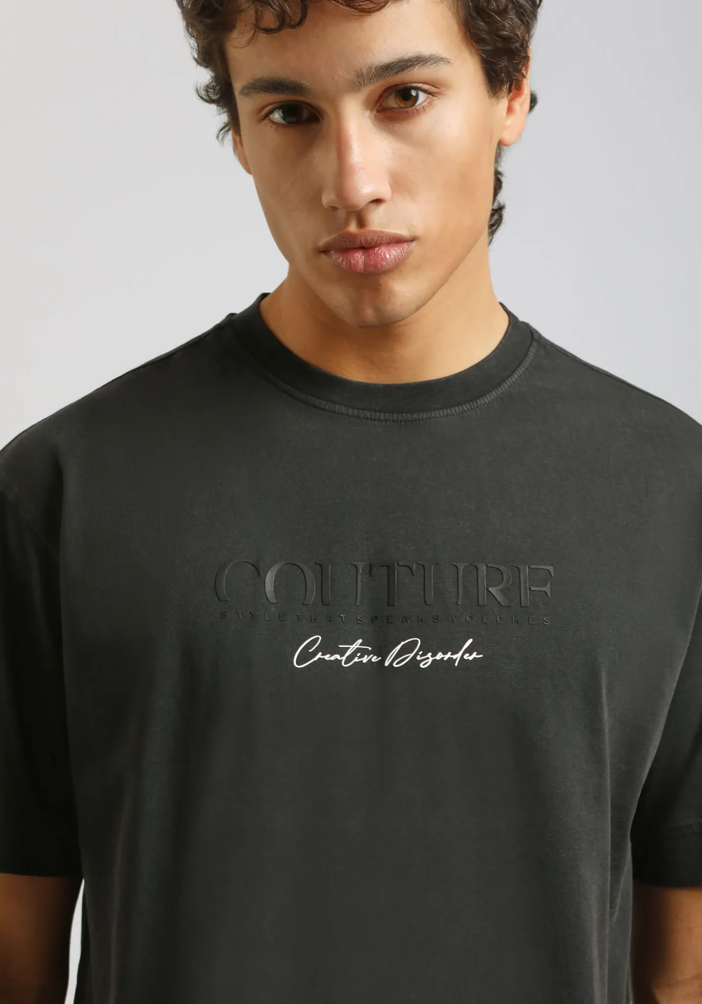 T-shirt effetto lavato con stampa