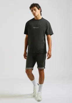 T-shirt effetto lavato con stampa