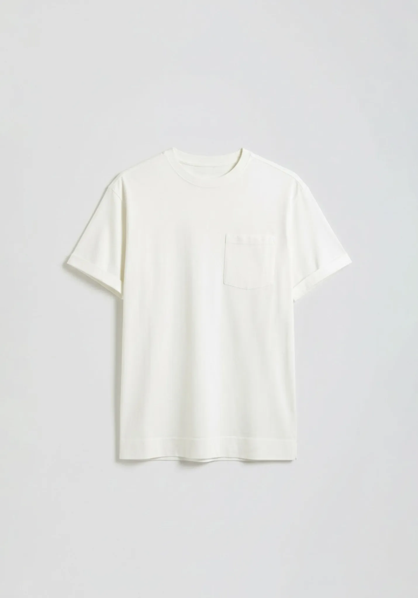 T-shirt effetto lavato con taschino