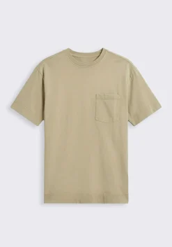 T-shirt effetto lavato con taschino