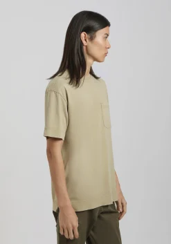 T-shirt effetto lavato con taschino
