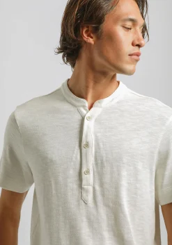 T-shirt effetto lino