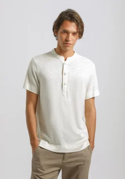 T-shirt effetto lino