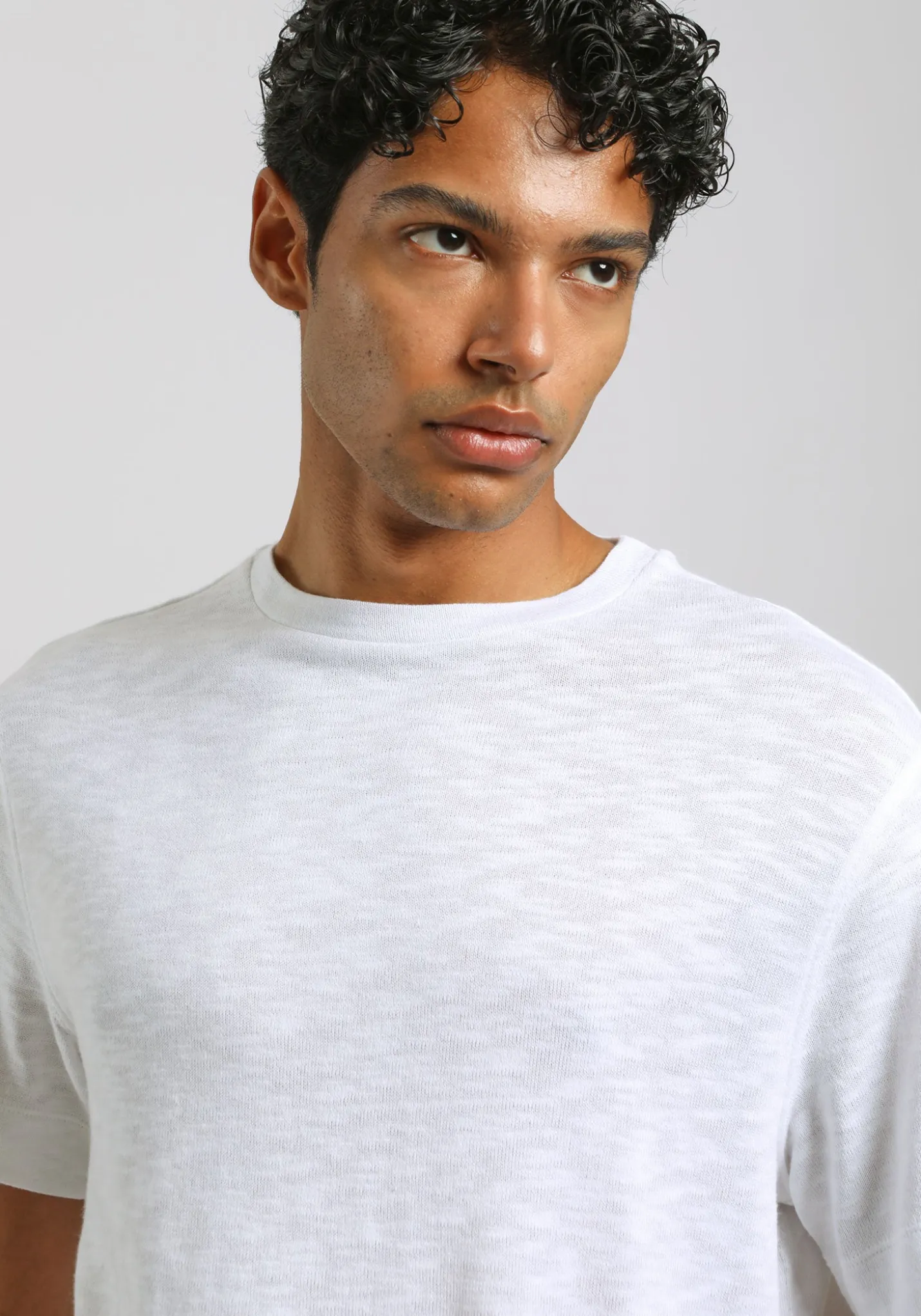 T-shirt effetto lino