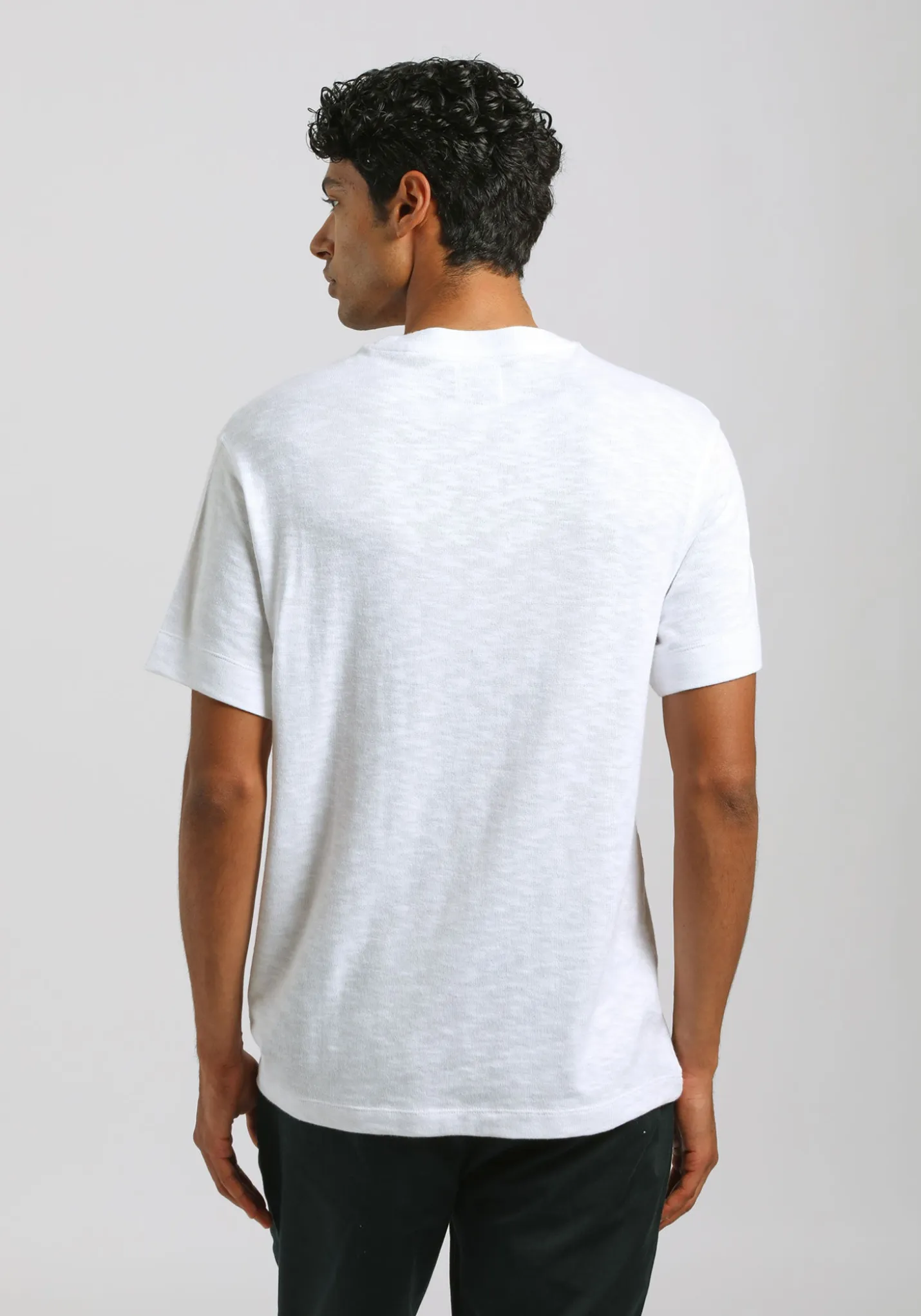 T-shirt effetto lino