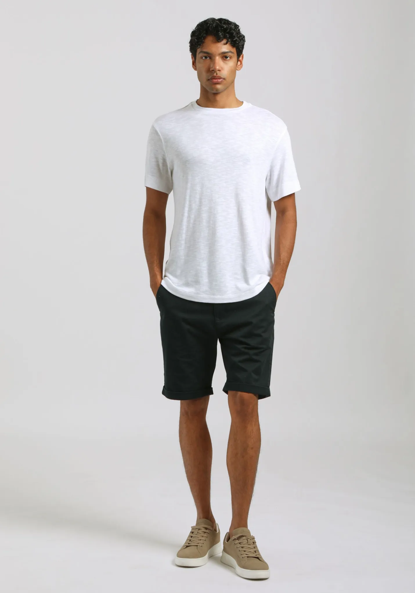 T-shirt effetto lino