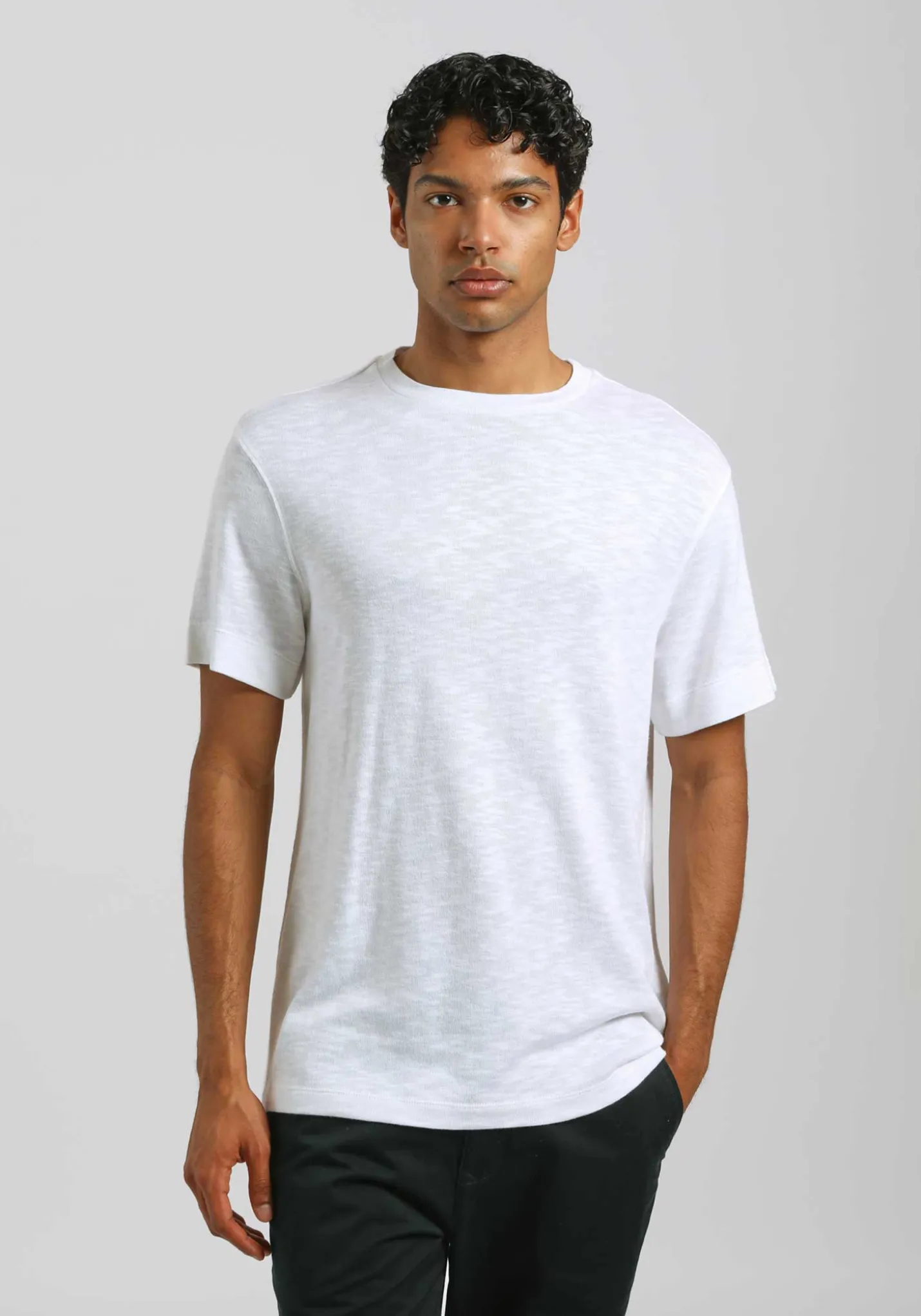 T-shirt effetto lino