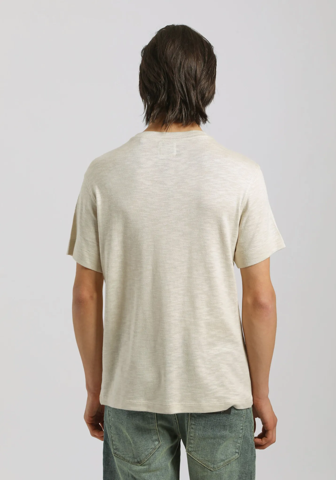 T-shirt effetto lino