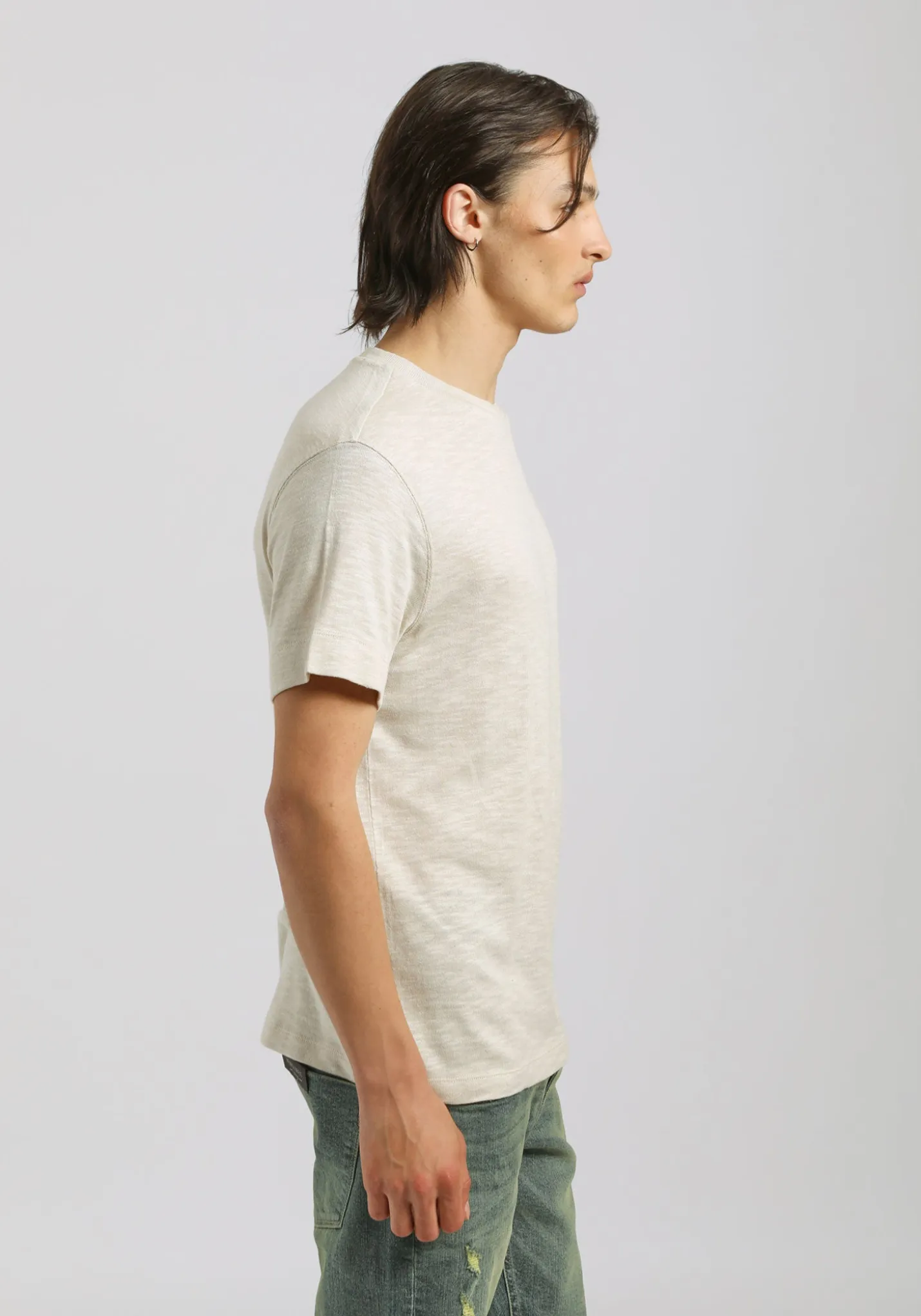 T-shirt effetto lino