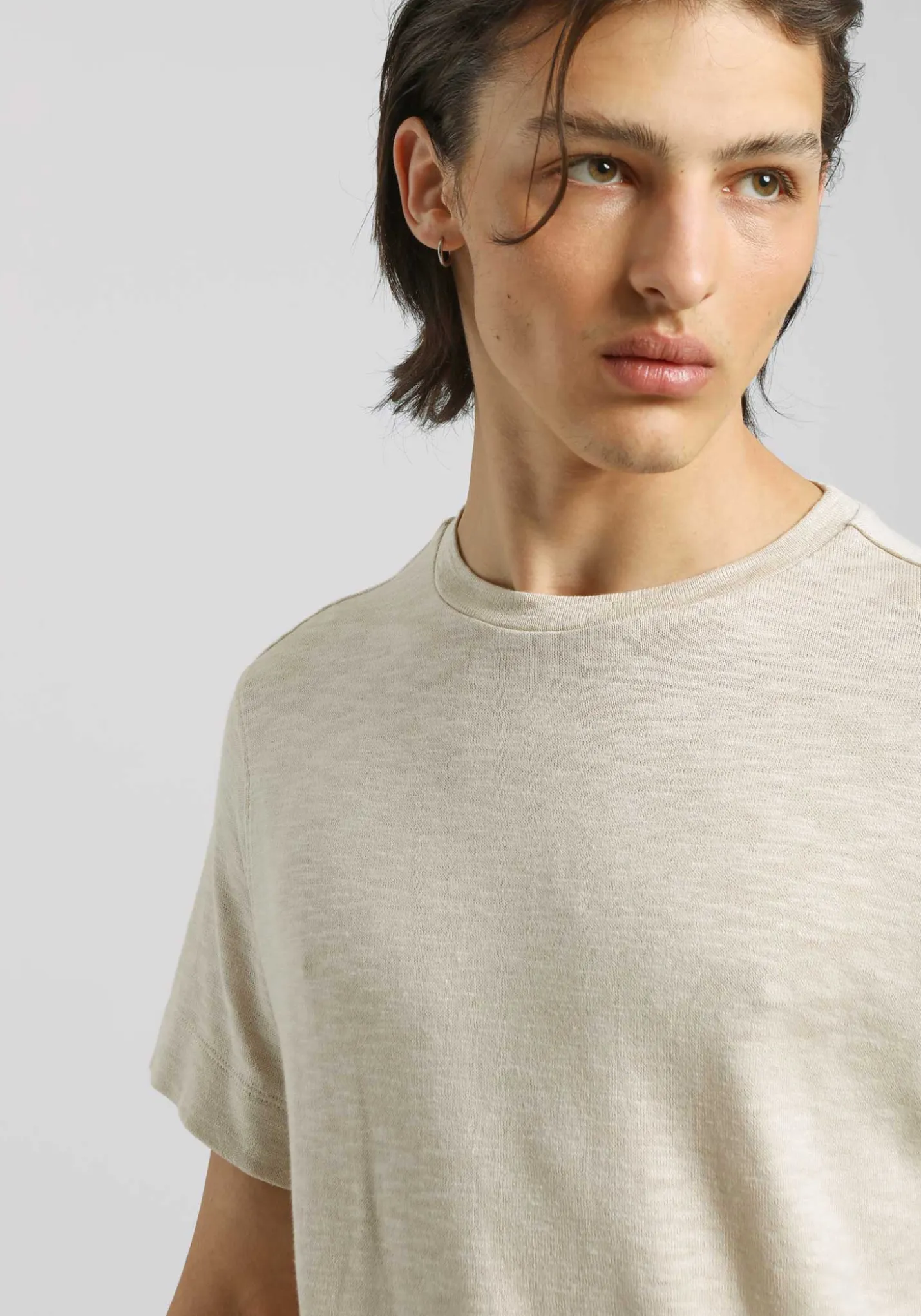T-shirt effetto lino