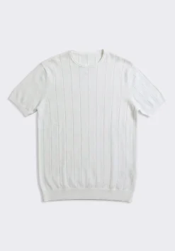 T-shirt in maglia a coste