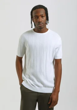 T-shirt in maglia a coste
