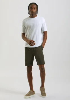 T-shirt in maglia a coste