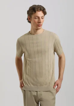 T-shirt in maglia a coste