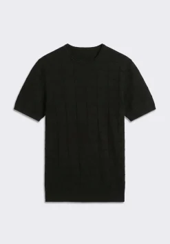 T-shirt in maglia a quadri