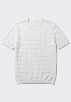 T-shirt in maglia a quadri