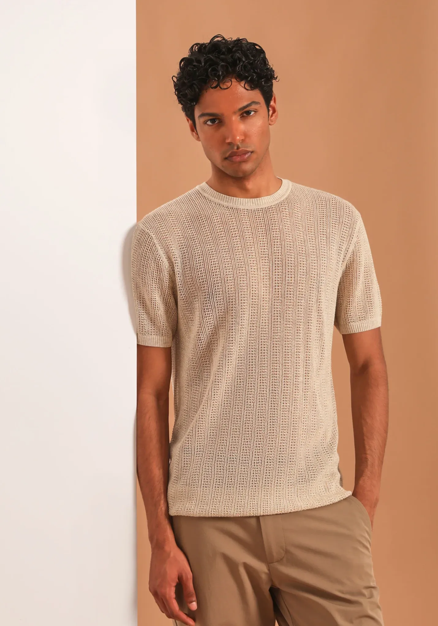 T-shirt in maglia forata