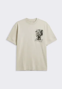 T-shirt over con stampa