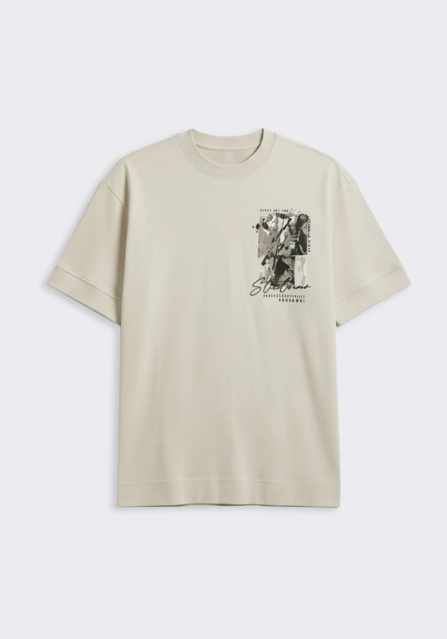 T-shirt over con stampa