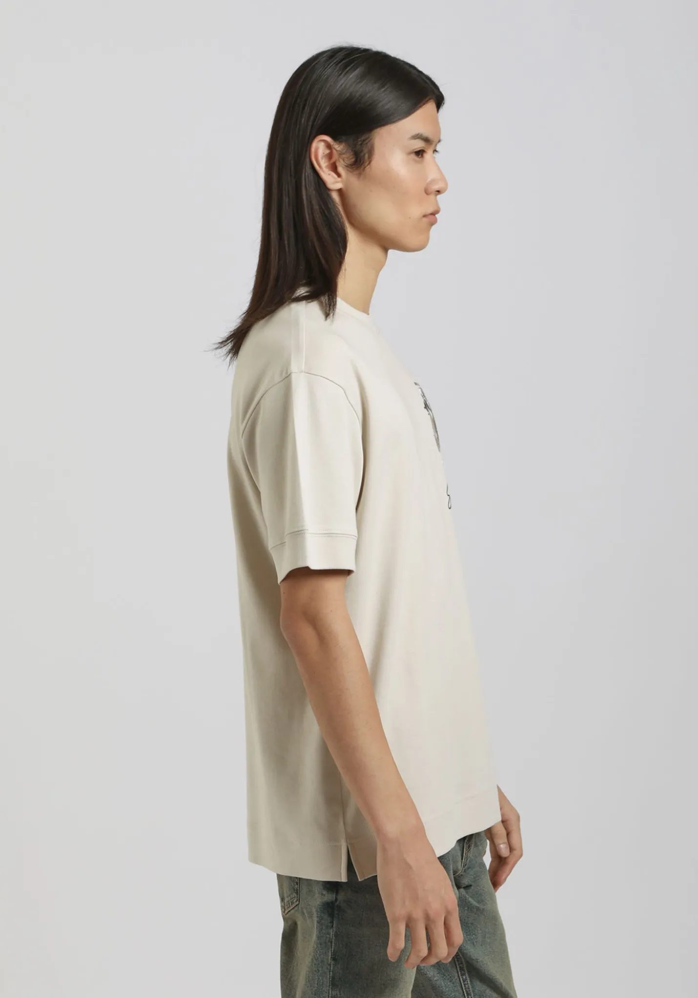 T-shirt over con stampa